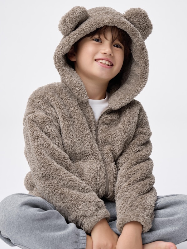 KIDS(男女兼用)マシュマロフィールフルジップパーカ(ベア)