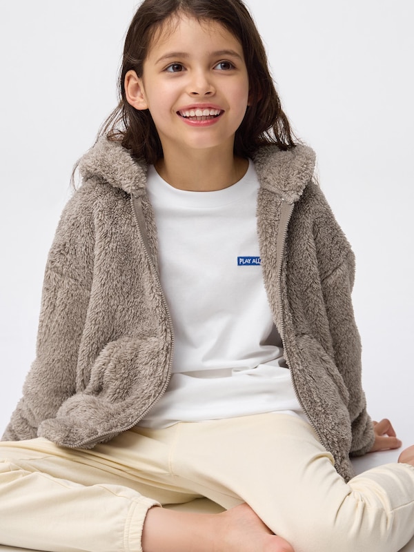 KIDS(男女兼用)マシュマロフィールフルジップパーカ(ベア)