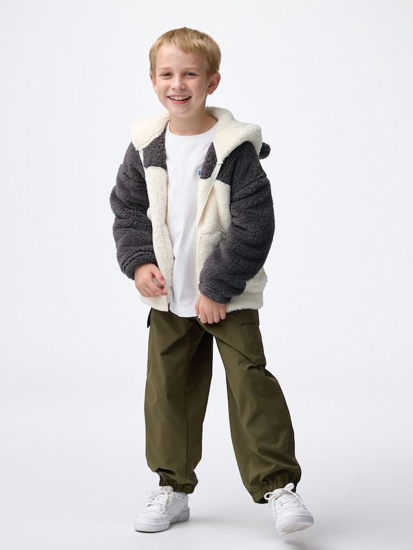 KIDS(男女兼用)マシュマロフィールフルジップパーカ(パンダ)