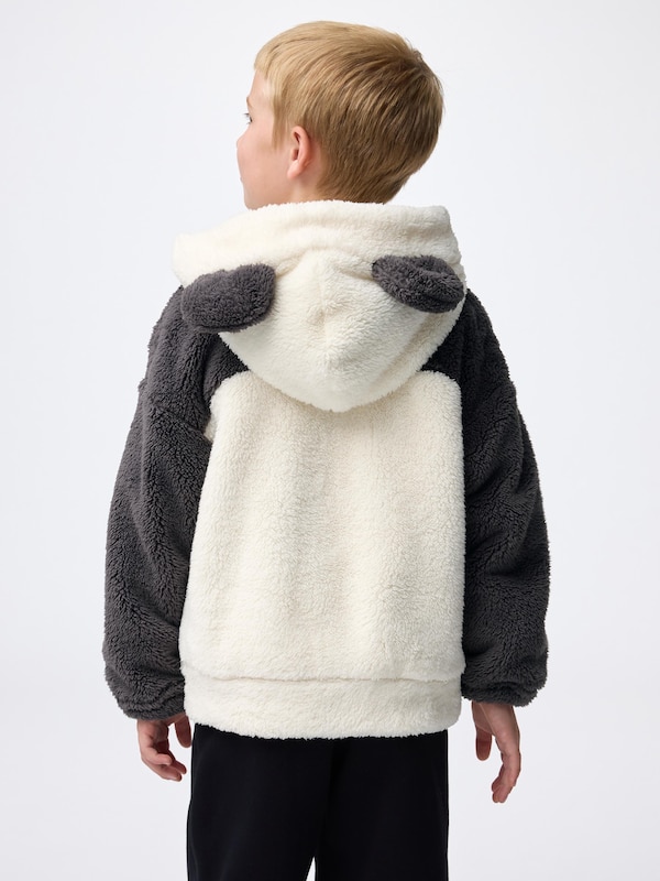 KIDS(男女兼用)マシュマロフィールフルジップパーカ(パンダ)