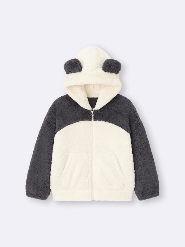 KIDS(男女兼用)マシュマロフィールフルジップパーカ(パンダ)