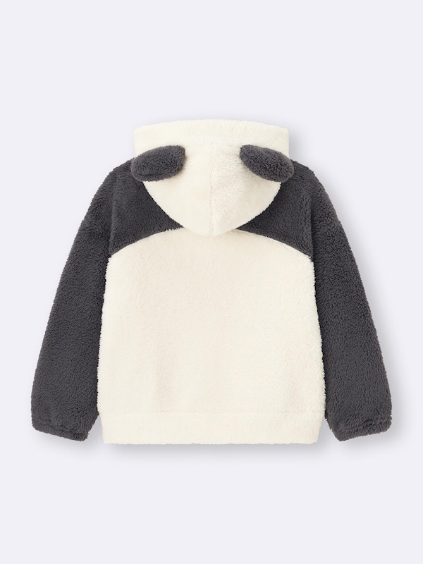 KIDS(男女兼用)マシュマロフィールフルジップパーカ(パンダ)