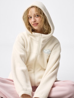 ボアフリースオーバーサイズジャケット ポケピース