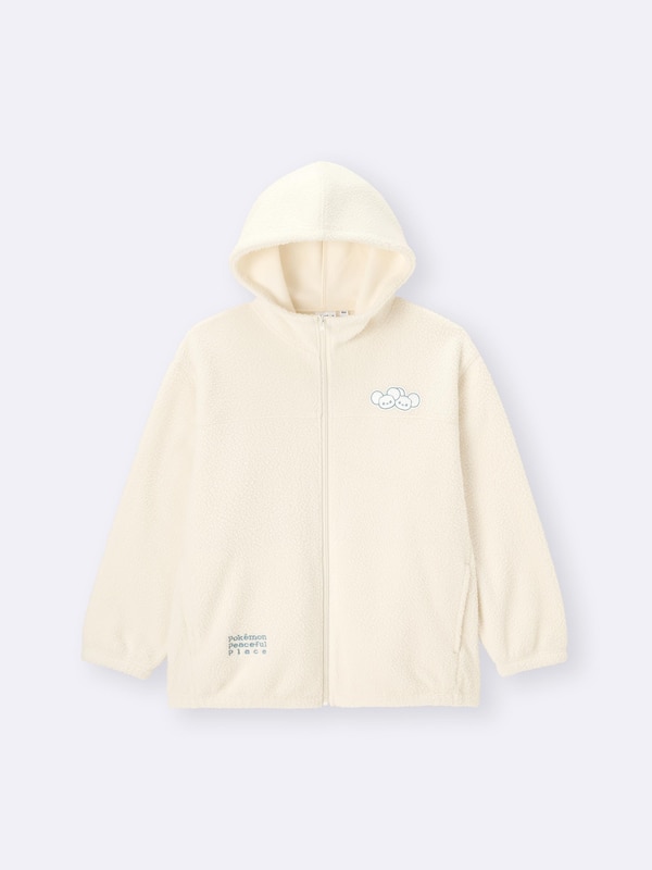 ボアフリースオーバーサイズジャケット ポケピース