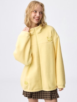 ボアフリースオーバーサイズジャケット ポケピース