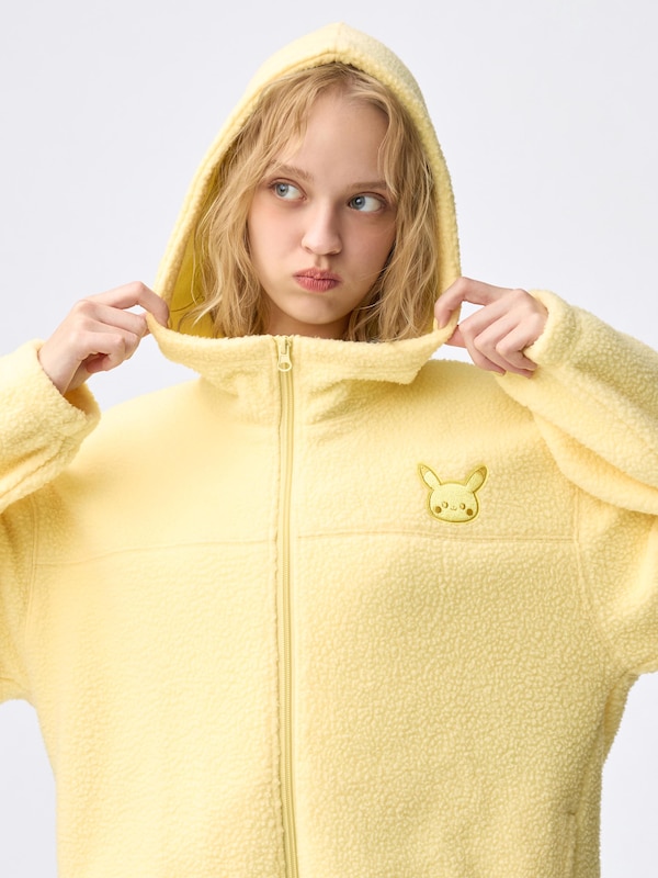 ボアフリースオーバーサイズジャケット ポケピース