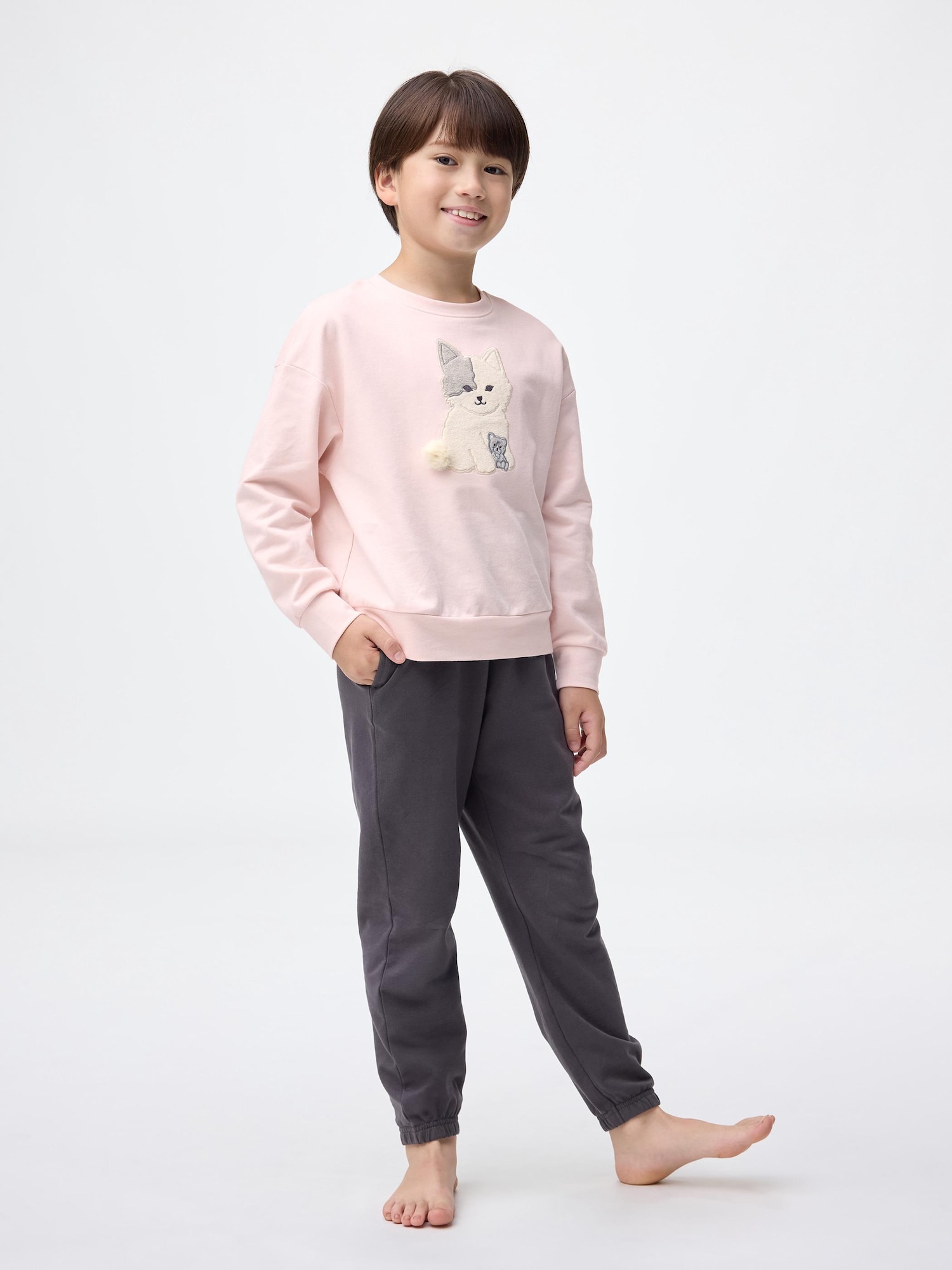 かにゃん　1223 GU公式 | KIDS(男女兼用)スウェットハーフパンツ