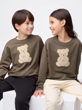 KIDS(男女兼用)コットンスウェットプルオーバー(ベア) 【KIDS・TEEN】 【キッズ Tシャツ・スウェット・ニット】【GU公式/ジーユー】 【BROWN】 KIDS(男女兼用)コットンスウェットプルオーバー(ベア) 【KIDS・TEEN】 【キッズ Tシャツ・スウェット・ニット】【GU公式/ジーユー】 【BROWN】