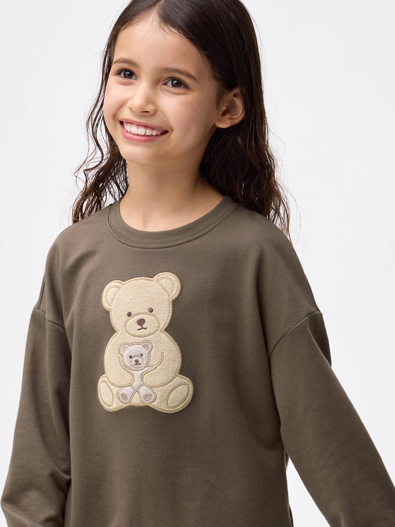 GU公式 | KIDS(男女兼用)コットンスウェットプルオーバー(ベア)