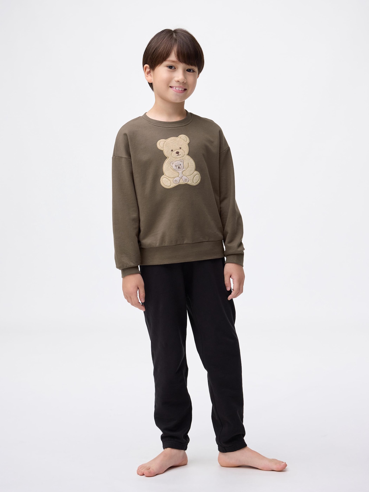 GU公式 | KIDS(男女兼用)コットンスウェットプルオーバー(ベア)