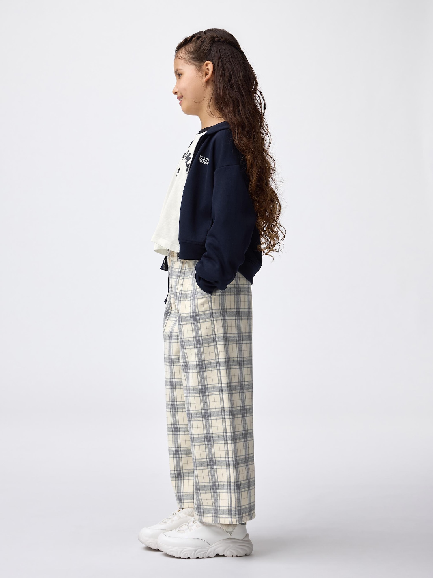 ⭐️御確認用⭐️ GU公式 | GIRLS起毛タックワイドパンツJR