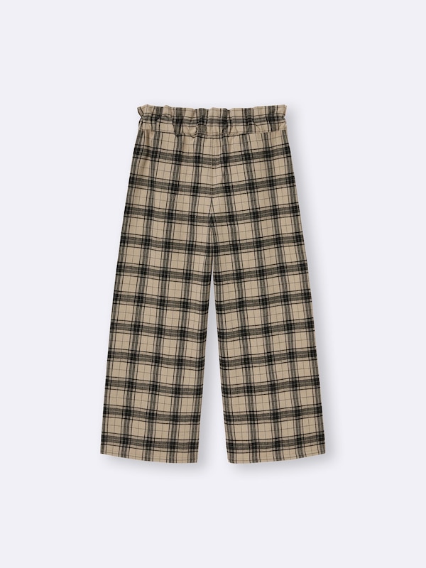 GIRLS起毛ワイドパンツ(チェック)