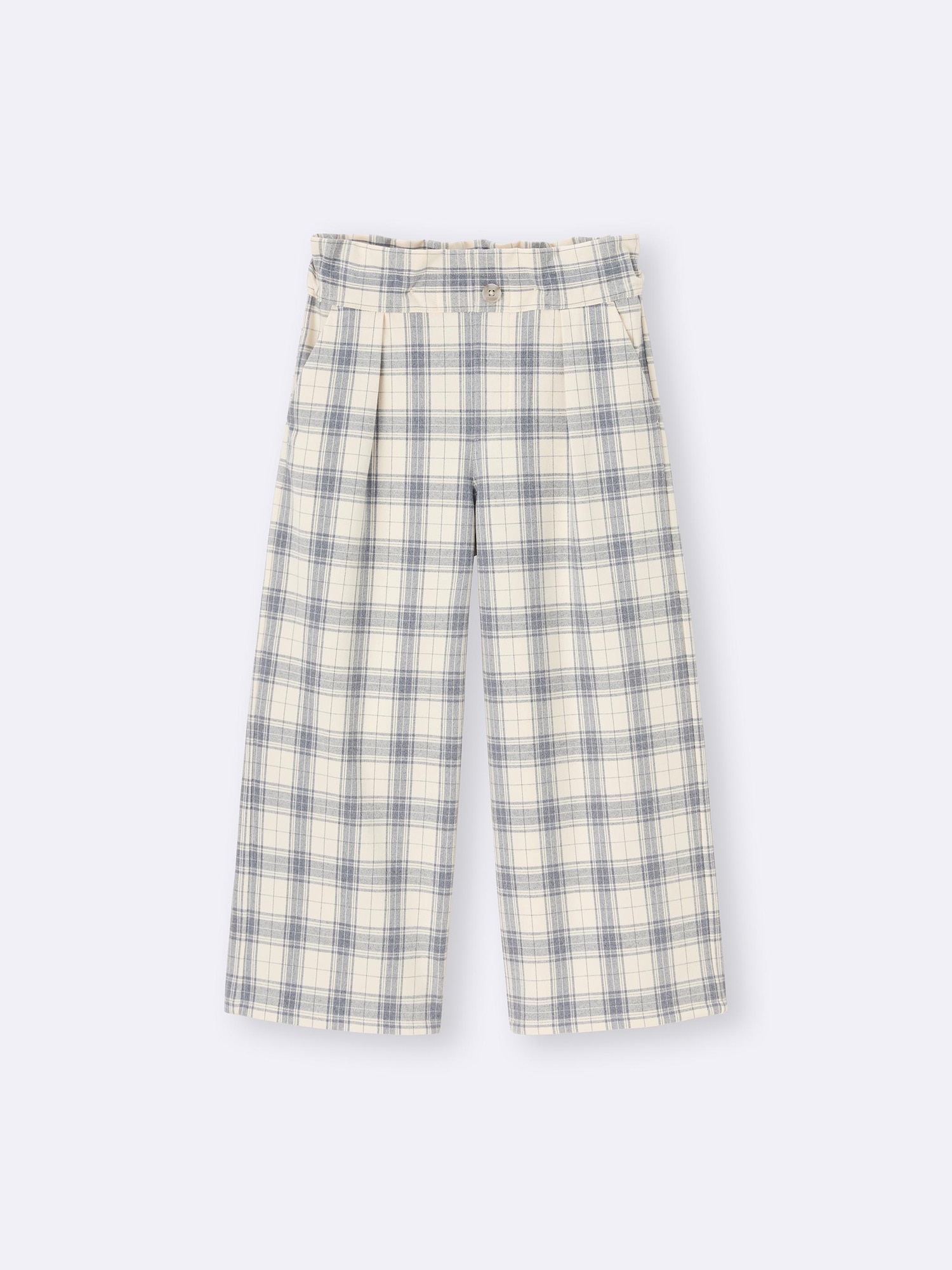 GU公式 | GIRLS起毛ワイドパンツ(チェック)