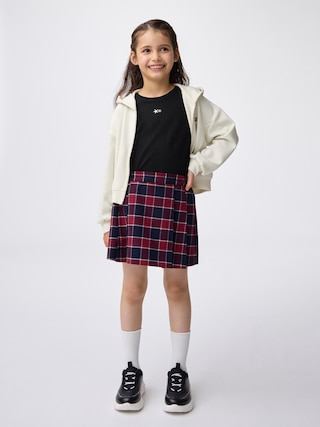 GIRLSプリーツミニスコート(チェック) 【KIDS・TEEN】 【キッズ パンツ・スカート】【GU公式/ジーユー】 【RED】