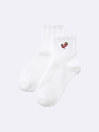 アンクルソックス(フルーツ) 【レディース】 【インナー・下着】【GU公式/ジーユー】 【OFF WHITE】 アンクルソックス(フルーツ) 【レディース】 【インナー・下着】【GU公式/ジーユー】 【OFF WHITE】
