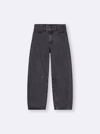 バレルレッグジーンズ+OS(米国仕様) 【レディース】 【パンツ】【GU公式/ジーユー】 【DARK GRAY】 バレルレッグジーンズ+OS(米国仕様) 【レディース】 【パンツ】【GU公式/ジーユー】 【DARK GRAY】