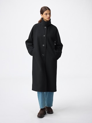 コージーメルトンバルマカーンコート+EC(丈長め113.0~120.0cm) 【レディース】 【アウター】【GU公式/ジーユー】 【BLACK】 コージーメルトンバルマカーンコート+EC(丈長め113.0~120.0cm) 【レディース】 【アウター】【GU公式/ジーユー】 【BLACK】