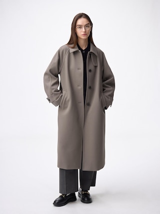 コージーメルトンバルマカーンコート+EC(丈長め113.0~120.0cm) 【レディース】 【アウター】【GU公式/ジーユー】 【BROWN】 コージーメルトンバルマカーンコート+EC(丈長め113.0~120.0cm) 【レディース】 【アウター】【GU公式/ジーユー】 【BROWN】