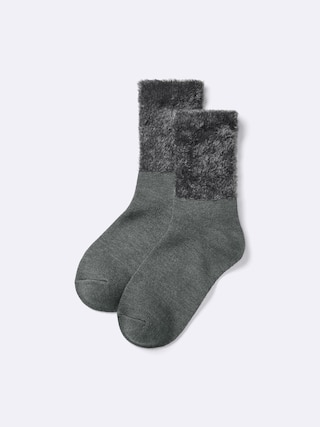 スタイルヒートクルーソックス(ブロッキング) 【レディース】 【インナー・下着】【GU公式/ジーユー】 【GRAY】 スタイルヒートクルーソックス(ブロッキング) 【レディース】 【インナー・下着】【GU公式/ジーユー】 【GRAY】