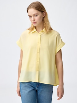 ドレープフレアシャツ(半袖)