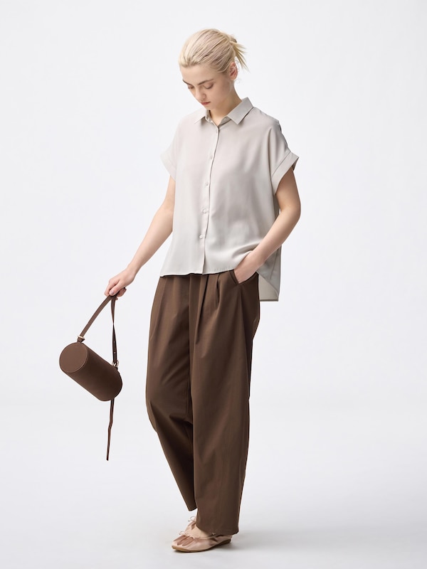 ドレープフレアシャツ(半袖)