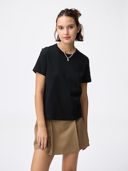 コットンスムースクルーネックT