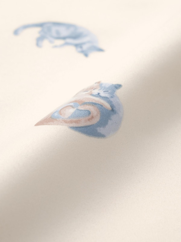 サテンパジャマ(長袖&ロングパンツ)(キャット)