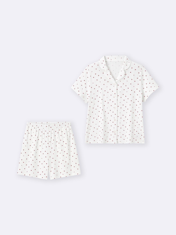 コットンブレンドパジャマ(半袖&ショートパンツ)(フルーツ)