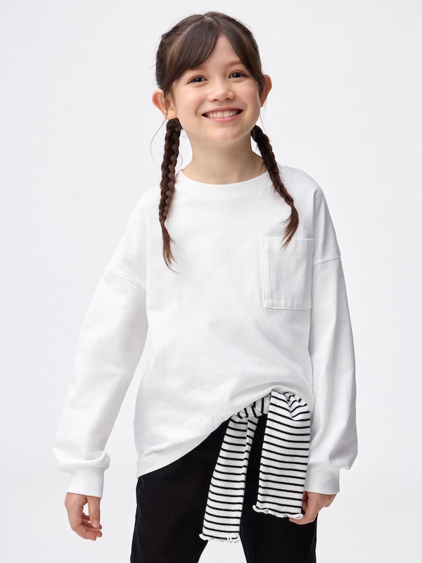 KIDS(男女兼用) コットンポケットT(長袖)