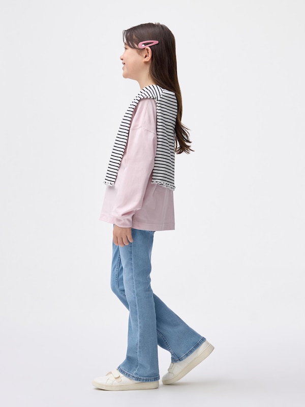 GIRLSストレッチスリムフレアジーンズ