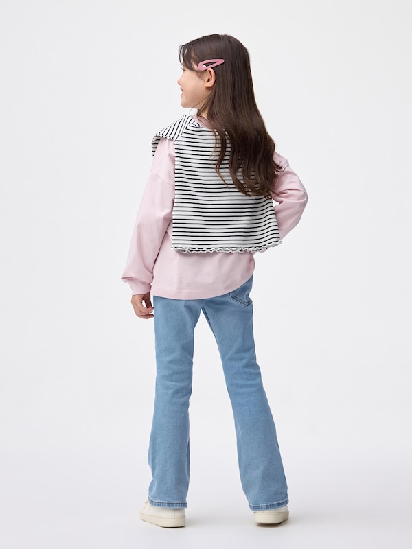 GIRLSストレッチスリムフレアジーンズ