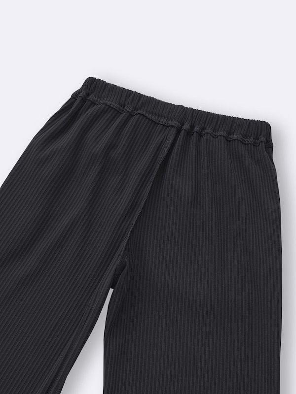 GIRLSリブプルオンワイドフレアパンツ