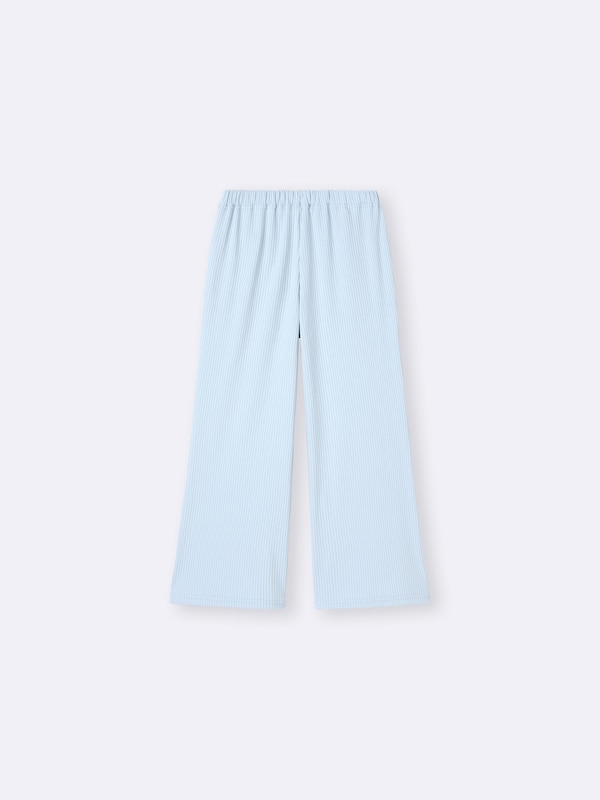 GIRLSリブプルオンワイドフレアパンツ