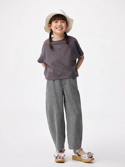 GIRLS 라이트 데님 배럴 레그 청바지