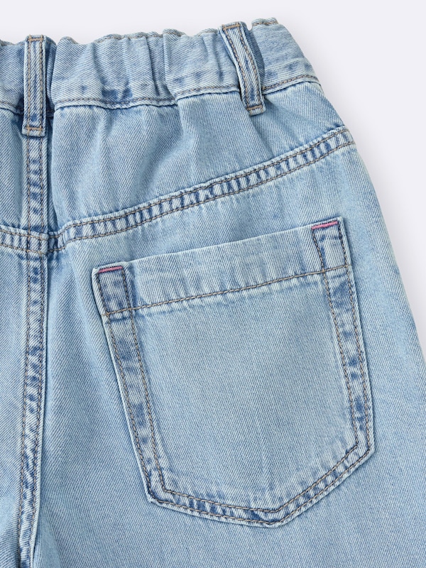 GIRLSライトデニムバレルレッグジーンズ