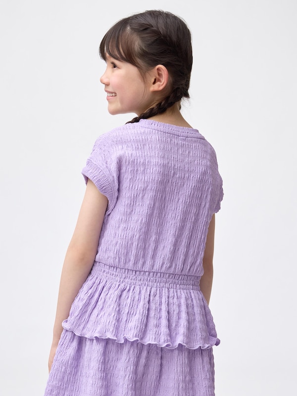 GIRLSテクスチャーペプラムT