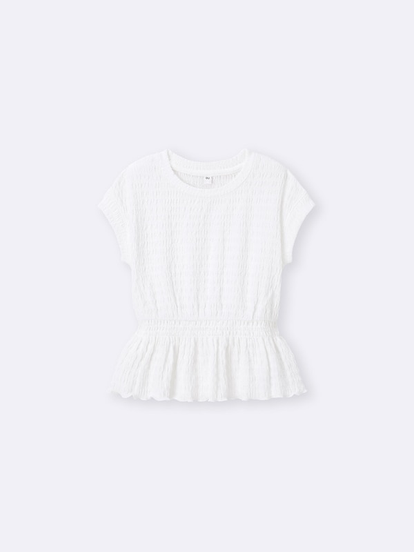 GIRLSテクスチャーペプラムT