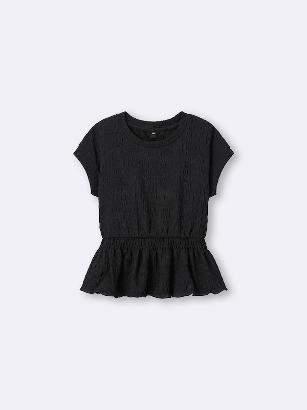 GIRLSテクスチャーペプラムT