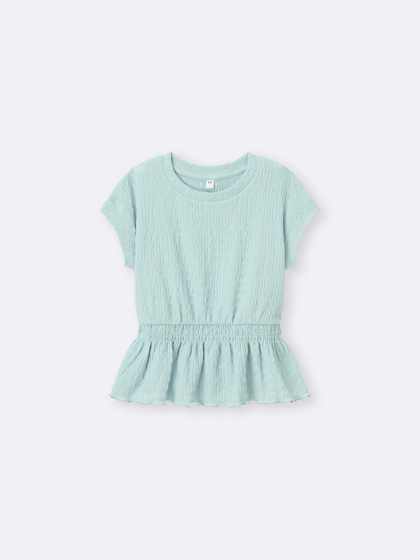 GIRLSテクスチャーペプラムT