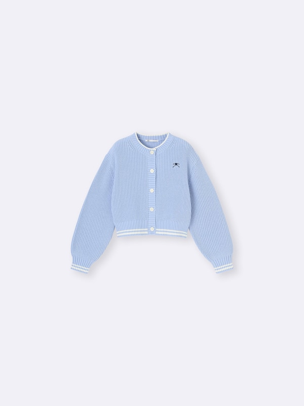 GIRLSウォッシャブルニットラインカーディガン