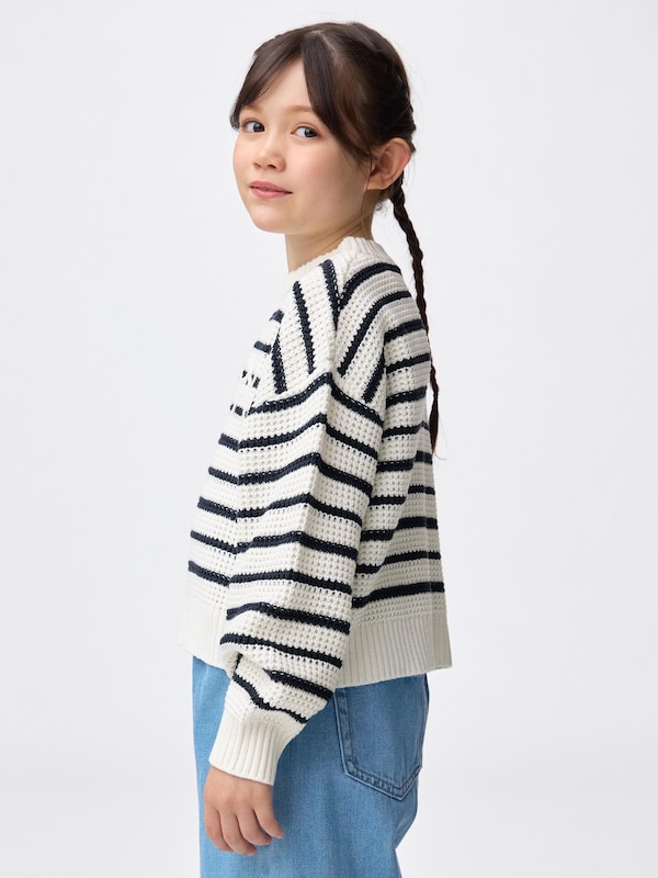 GIRLSウォッシャブルニットボーダープルオーバー