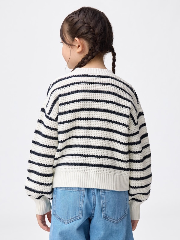 GIRLSウォッシャブルニットボーダープルオーバー