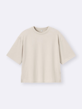 ドライワイドT(5分袖)+OS(米国仕様) 【レディース】 【Tシャツ・スウェット】【GU公式/ジーユー】 【NATURAL】 ドライワイドT(5分袖)+OS(米国仕様) 【レディース】 【Tシャツ・スウェット】【GU公式/ジーユー】 【NATURAL】