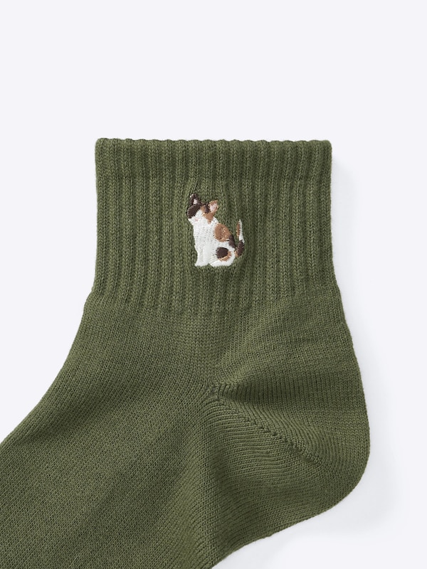 アンクル��ソックス(刺繍)