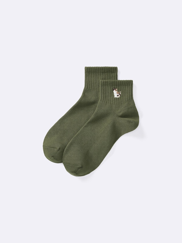 アンクルソックス(刺繍)