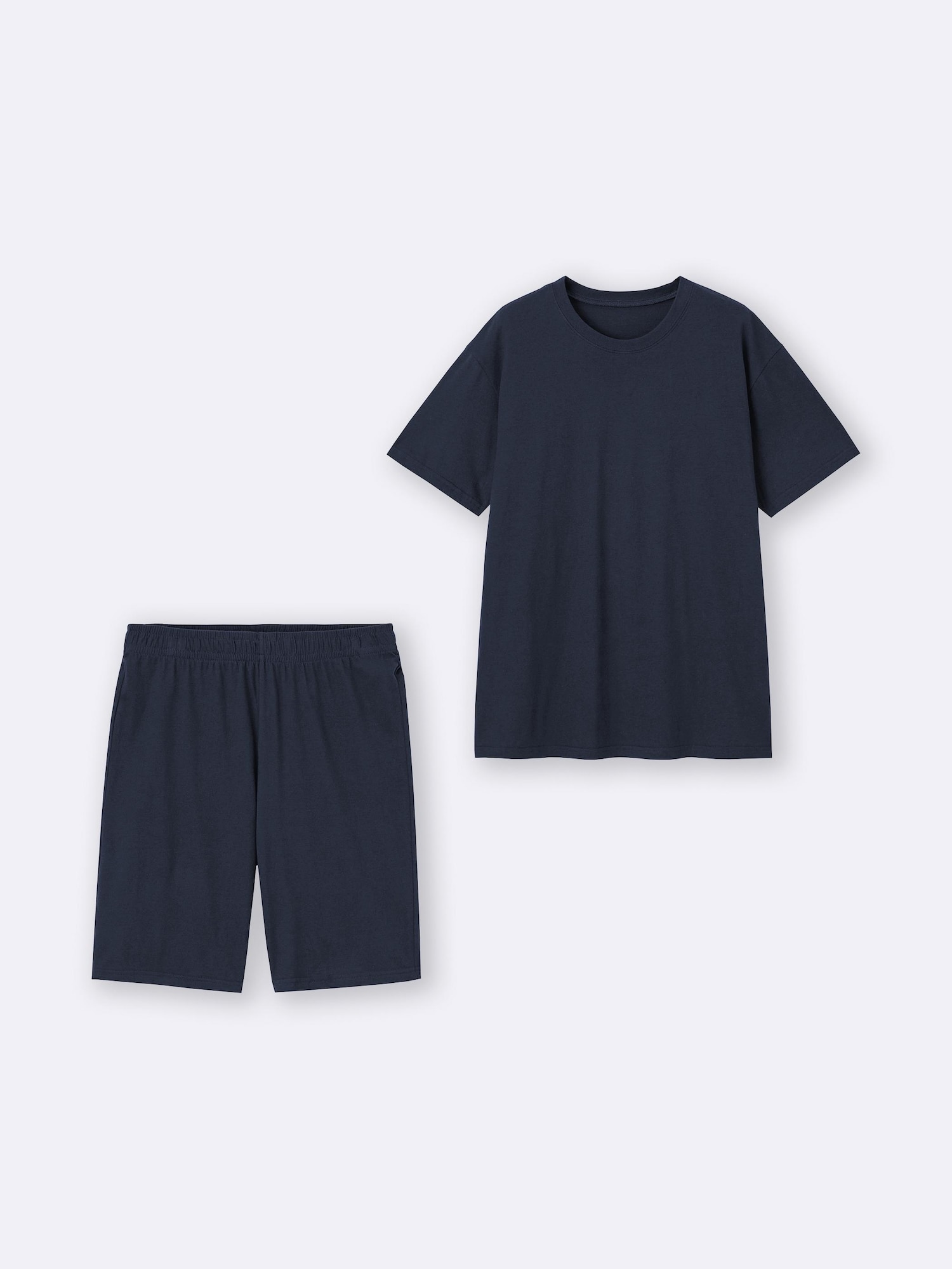 GU公式 | コットンカラーラウンジセット(半袖&ショートパンツ)(ユニ