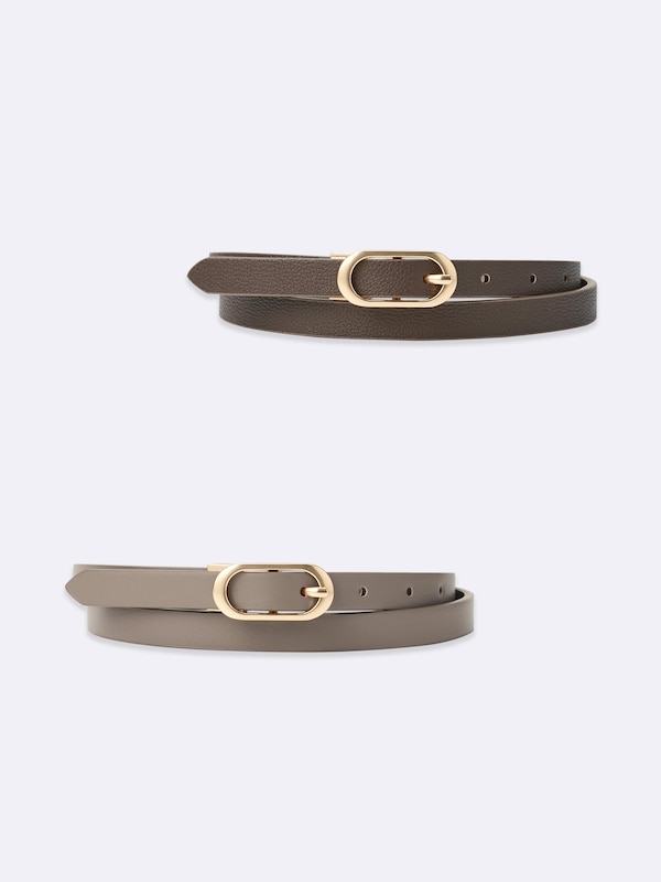 オーバルバックルリバーシブルベルト