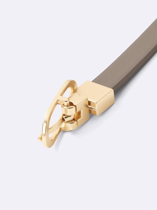 オーバルバックルリバーシブルベルト