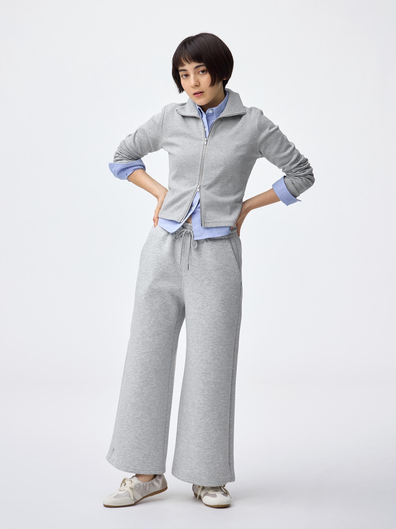 GU公式 | パフスウェットバギーパンツ+EC(丈短め62.0cm)