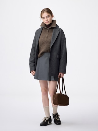 サイドプリーツスコート 【レディース】 【スカート】【GU公式/ジーユー】 【DARK GRAY】 サイドプリーツスコート 【レディース】 【スカート】【GU公式/ジーユー】 【DARK GRAY】